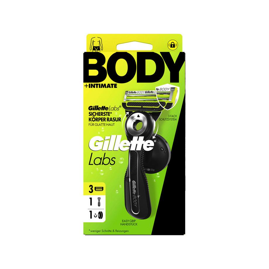 Rasoir Labs Body + Intimate pour hommes avec support magnétique pour la douche
