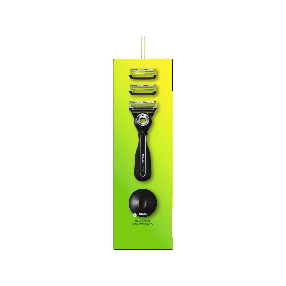 Gillette  Rasoir Labs Body + Intimate pour hommes avec support magnétique pour la douche 