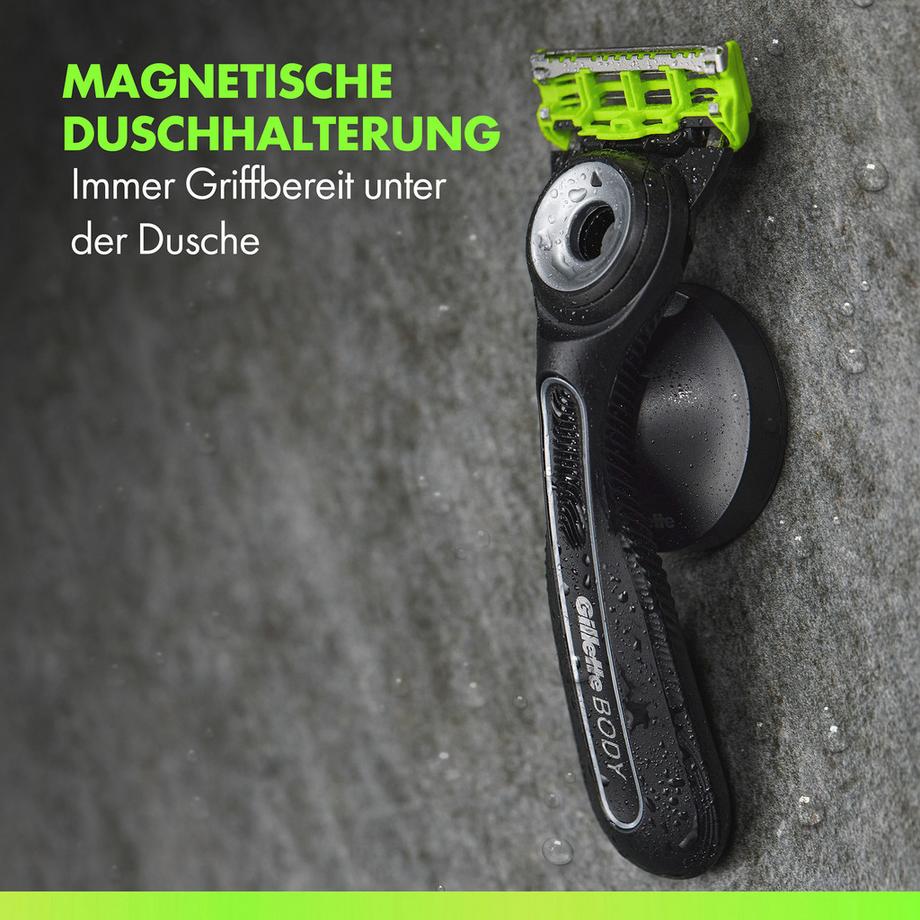 Gillette  Rasoir Labs Body + Intimate pour hommes avec support magnétique pour la douche 