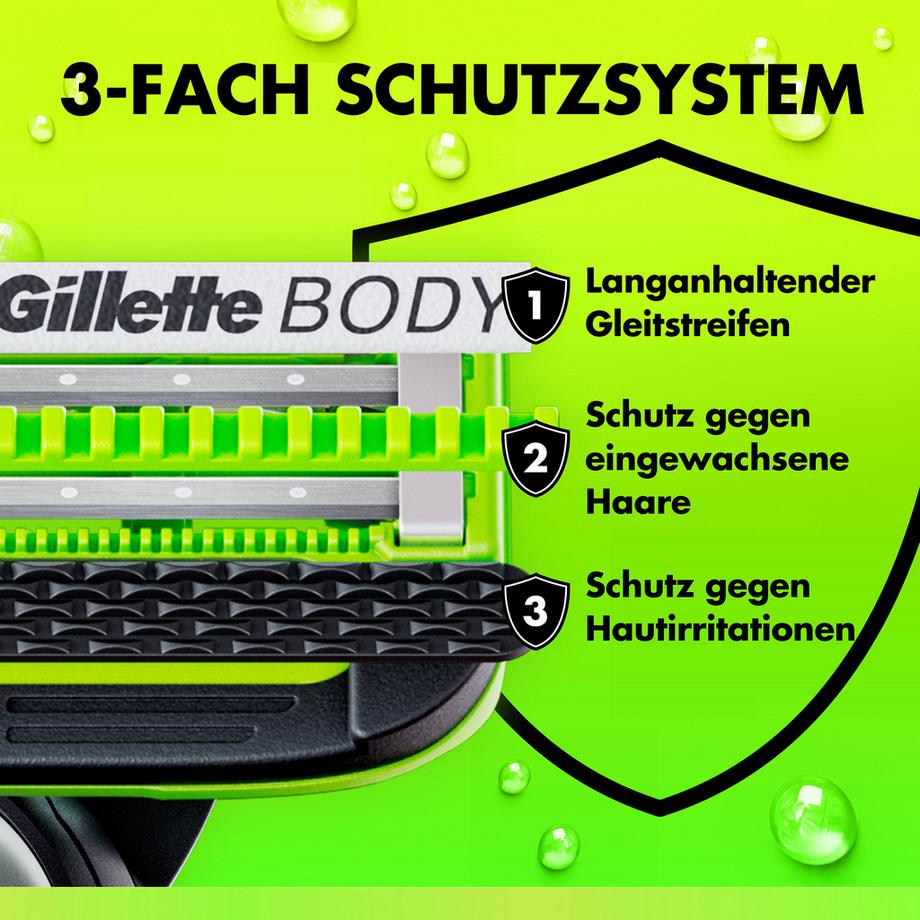 Gillette  Rasoir Labs Body + Intimate pour hommes avec support magnétique pour la douche 