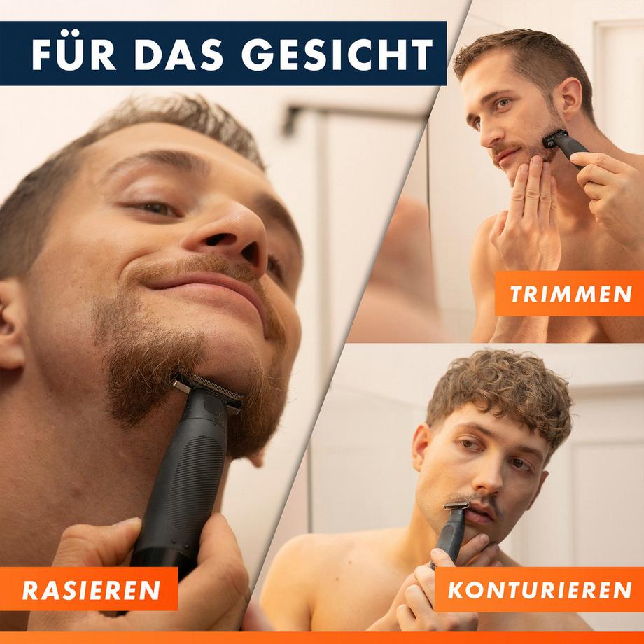Gillette  Tondeuse à barbe et rasoir hybride Fusion One pour le visage et le corps 