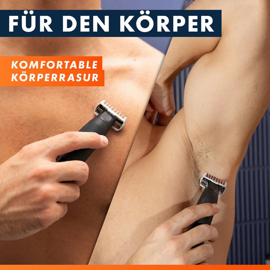 Gillette  Tondeuse à barbe et rasoir hybride Fusion One pour le visage et le corps 
