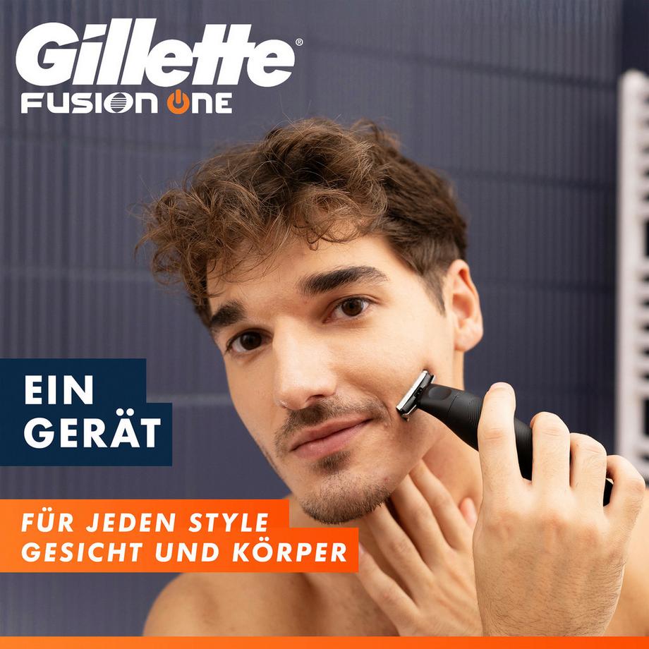 Gillette  Tondeuse à barbe et rasoir hybride Fusion One pour le visage et le corps 