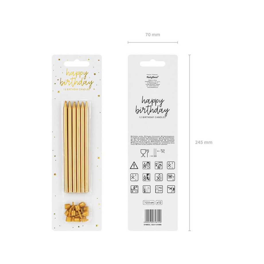 PartyDeco Set bougies gâteau  