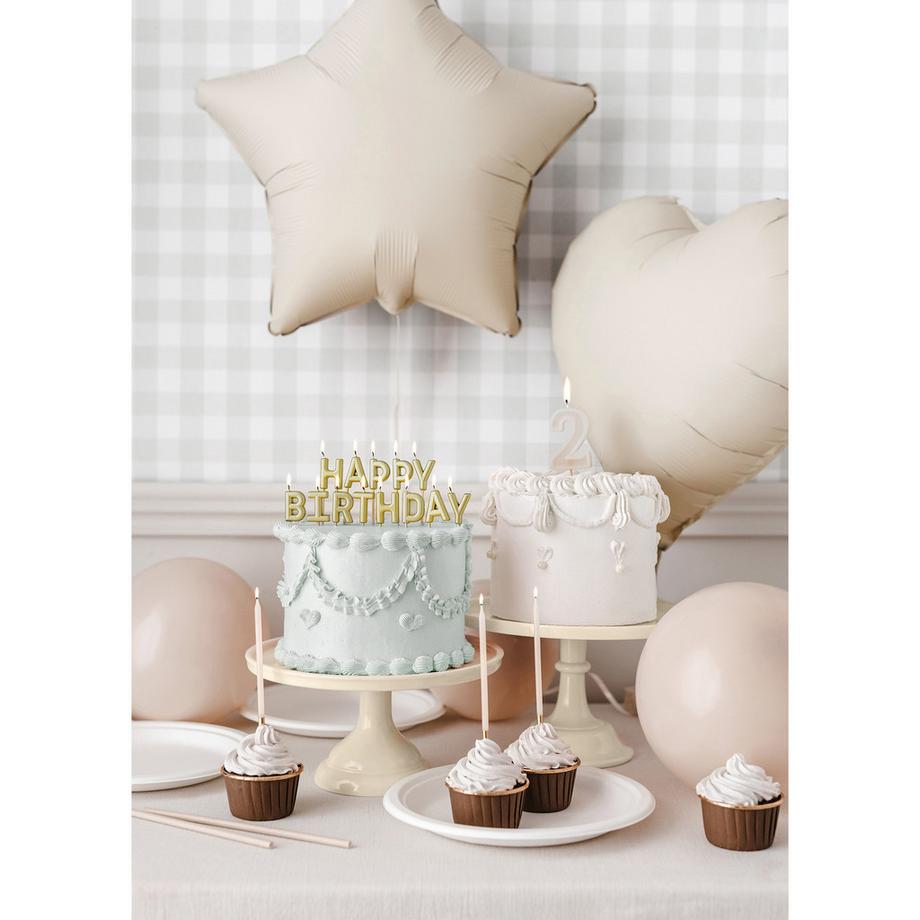 PartyDeco Set candele dolci Happy Birthday 