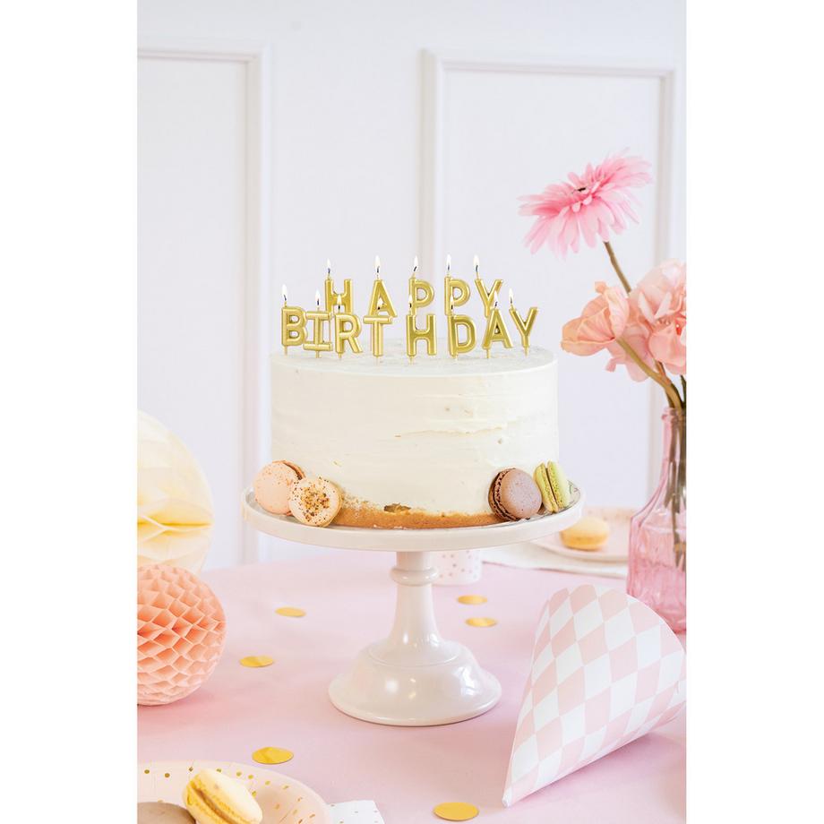 PartyDeco Set candele dolci Happy Birthday 