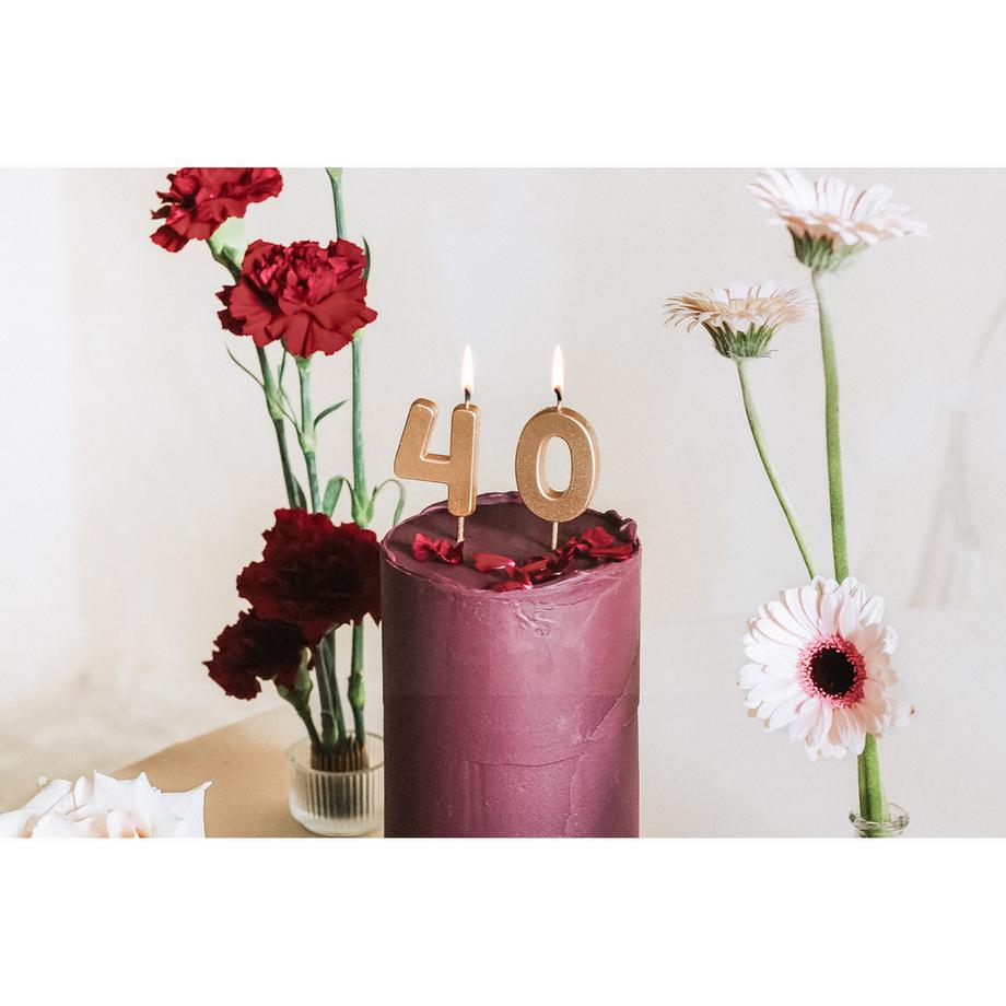 PartyDeco Bougie Anniversaire numéro 4 