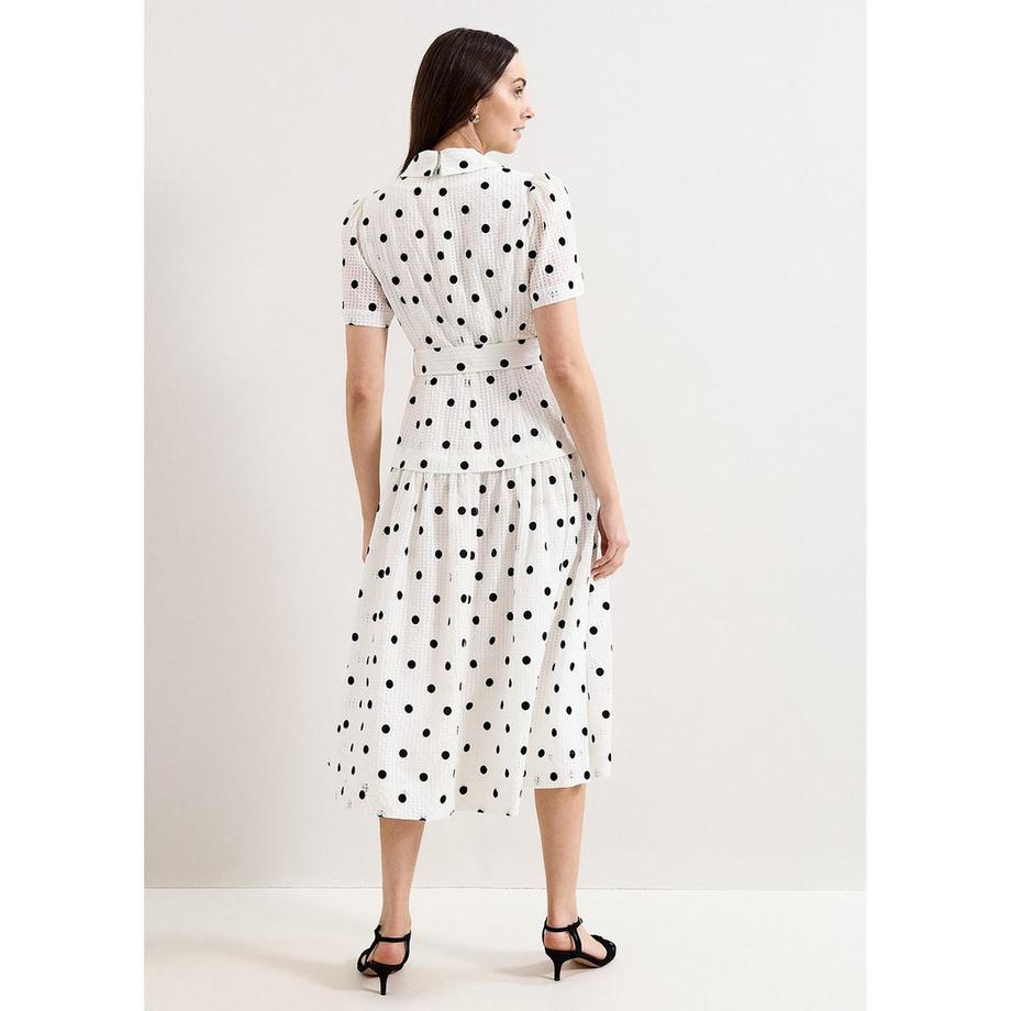 Phase Eight Adele Robe Midi à Pois  