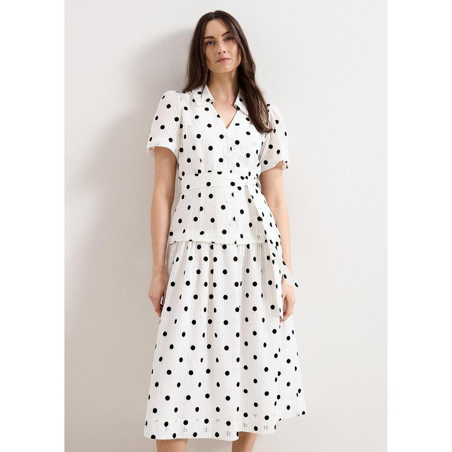 Phase Eight Adele Robe Midi à Pois  
