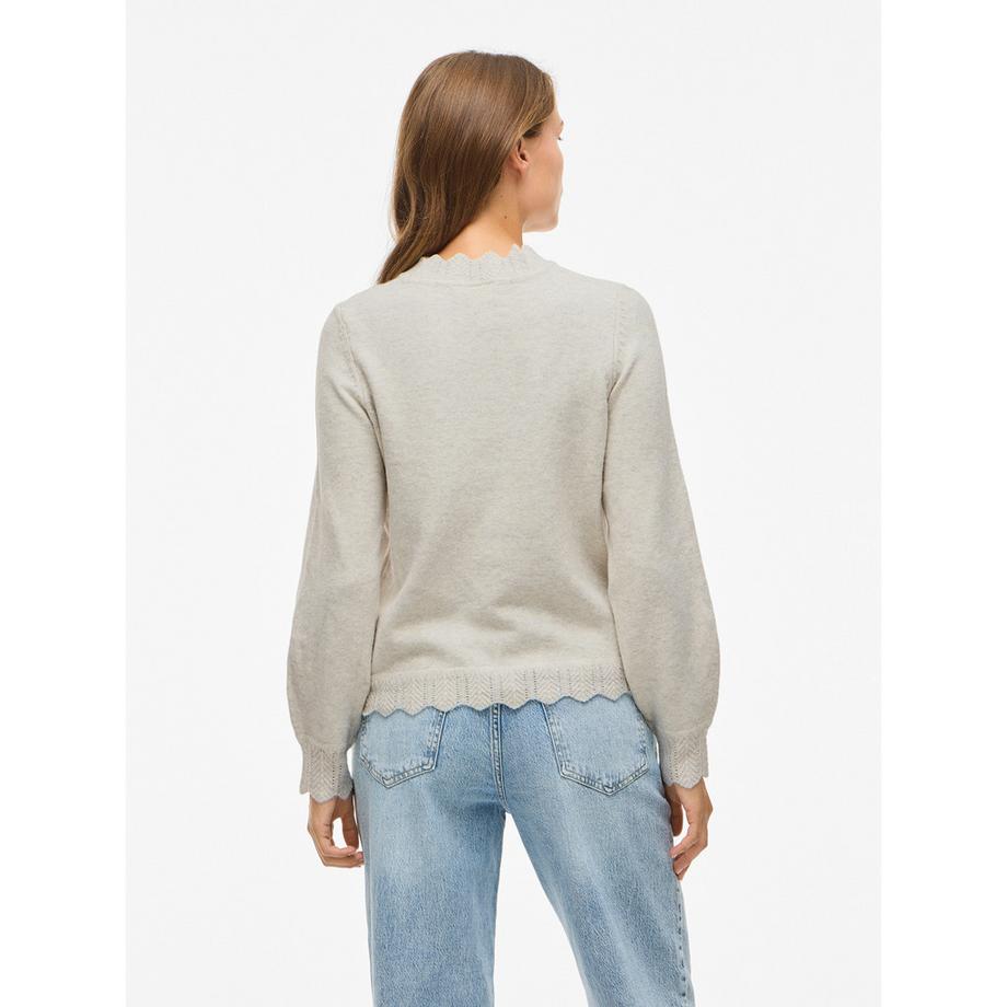 VILA VINIKOLINA Pullover mit gewelltem Saum  