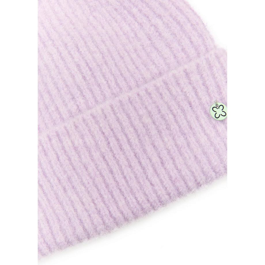 Codello Gerippter Beanie mit Logo Pin  