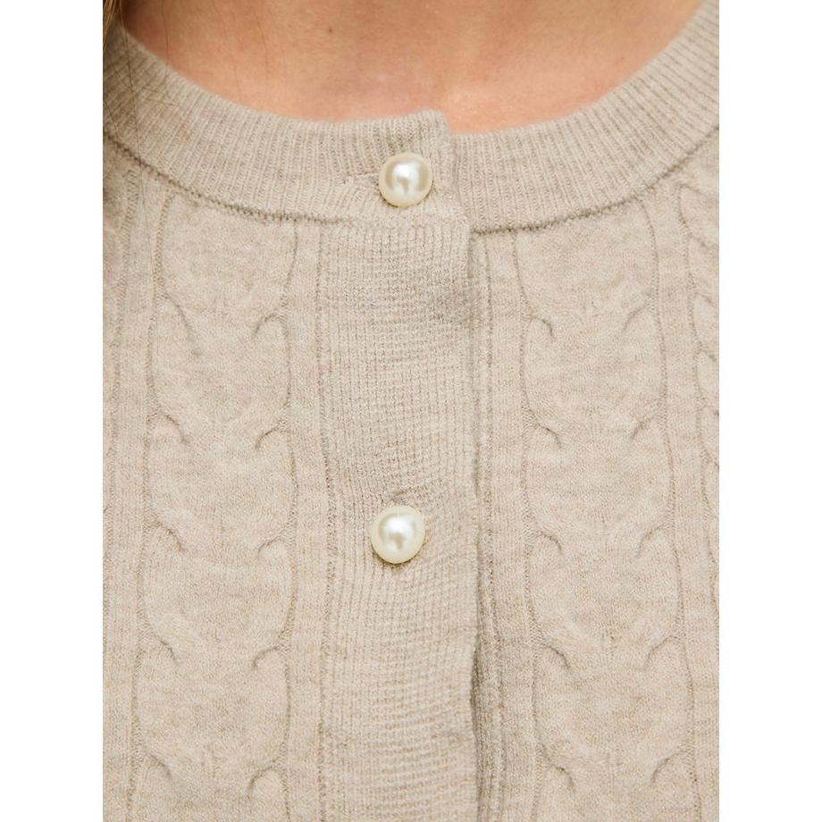 VILA Cardigan a maglia Vikerry con motivo a trecce  