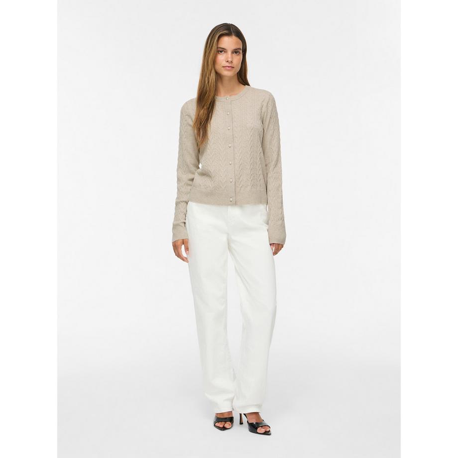 VILA Cardigan a maglia Vikerry con motivo a trecce  
