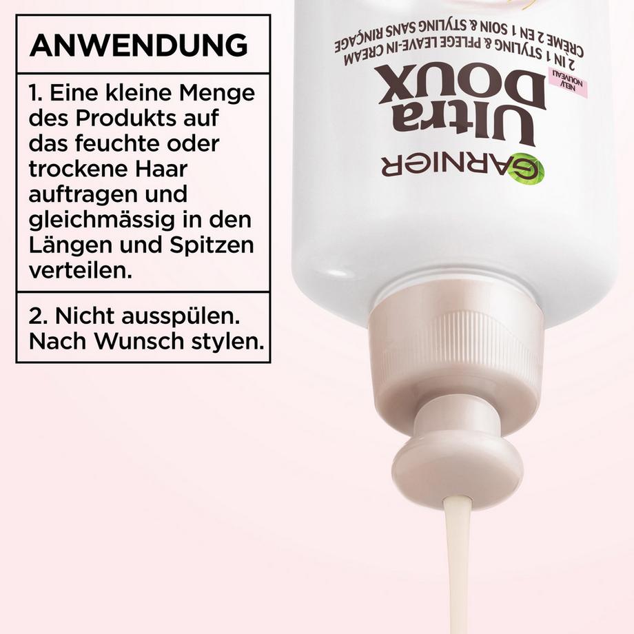 GARNIER  Crème Leave-In 2-en-1 Soin & Styling Lait d’avoine doux 
