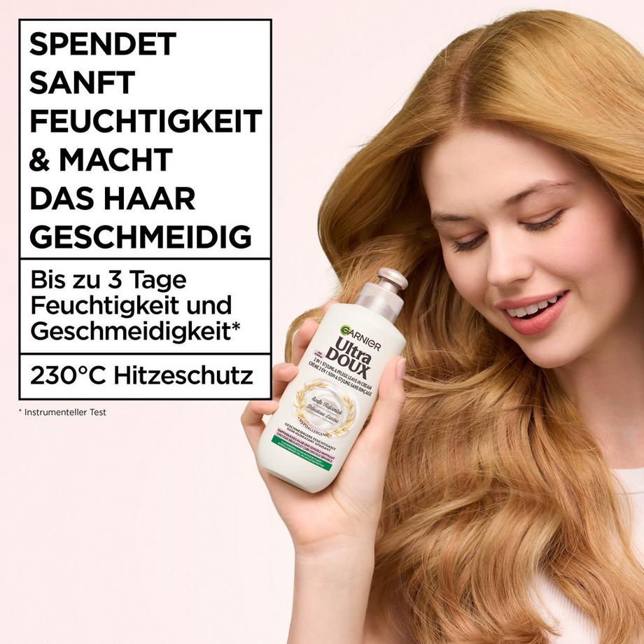 GARNIER  Crème Leave-In 2-en-1 Soin & Styling Lait d’avoine doux 