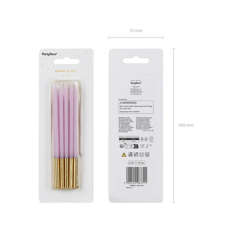 PartyDeco Set bougies gâteau  