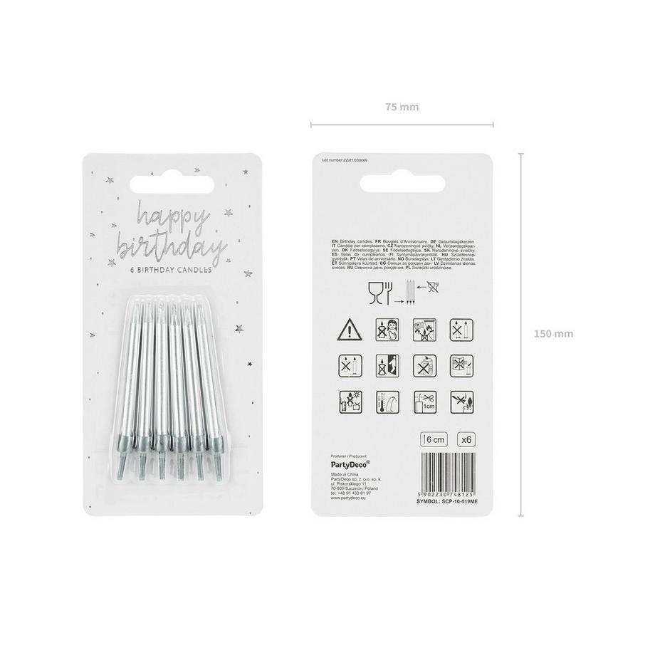 PartyDeco Set bougies gâteau  