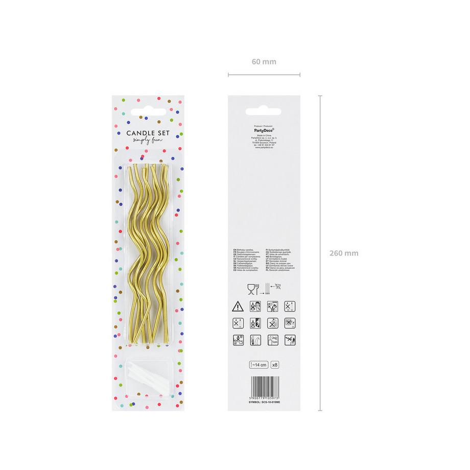 PartyDeco Set candele dolci Curl 