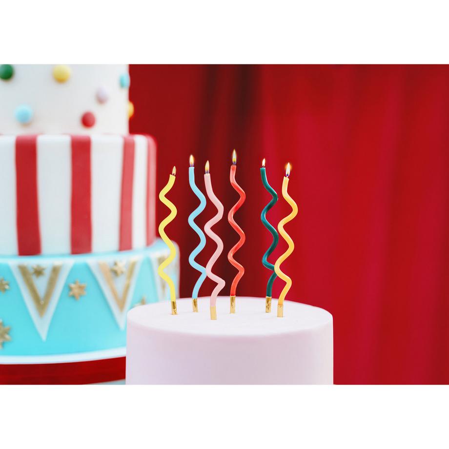 PartyDeco Set candele dolci Curl Rainbow 