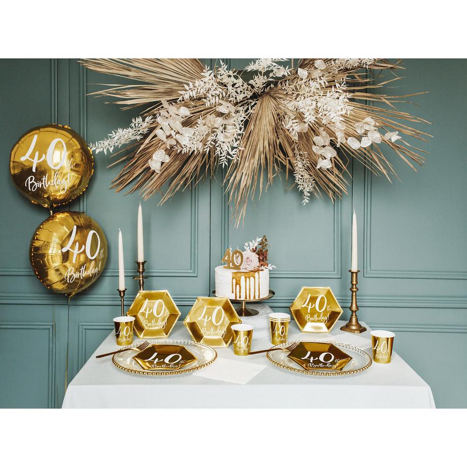 PartyDeco Bougie Anniversaire 40 