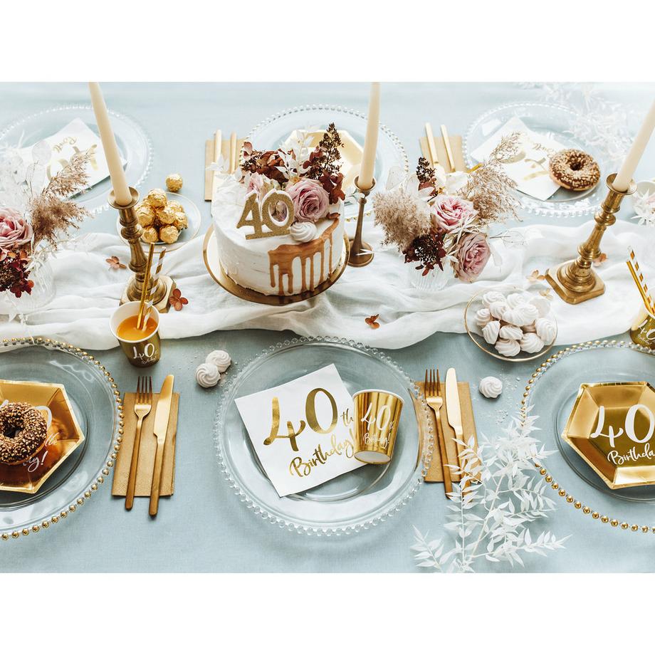 PartyDeco Bougie Anniversaire 40 