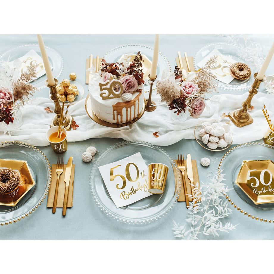 PartyDeco Bougie Anniversaire 50 