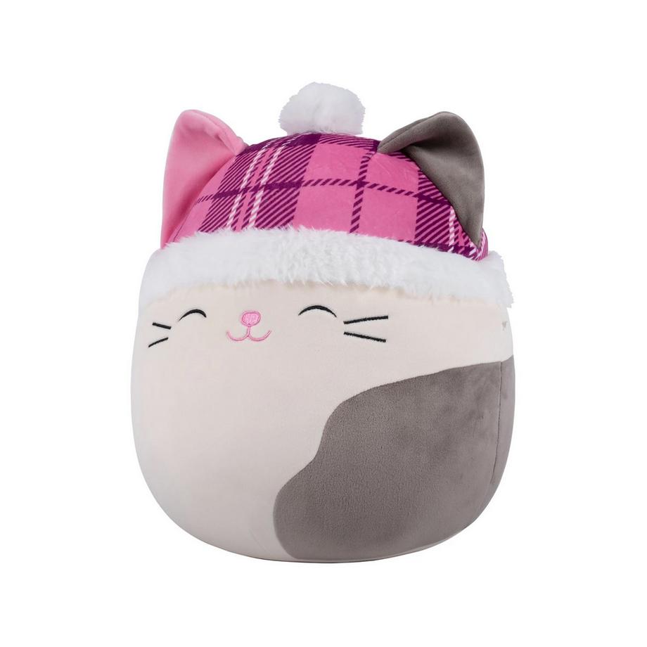 Squishmallows  Karina die Katze mit Karo-Beanie 