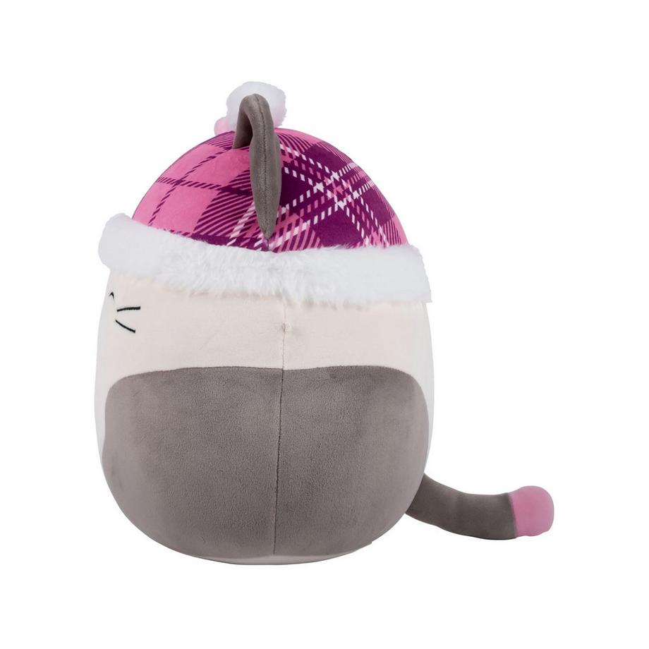 Squishmallows  Karina die Katze mit Karo-Beanie 