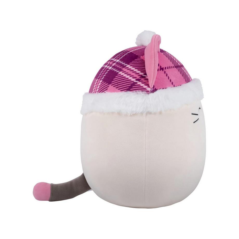 Squishmallows  Karina die Katze mit Karo-Beanie 