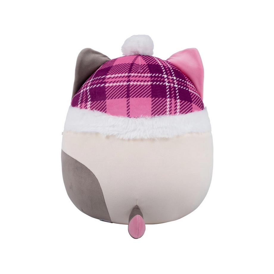 Squishmallows  Karina die Katze mit Karo-Beanie 
