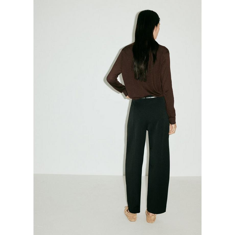 MANGO BARBELT Hochtaillierte Weitbeinige Hose  