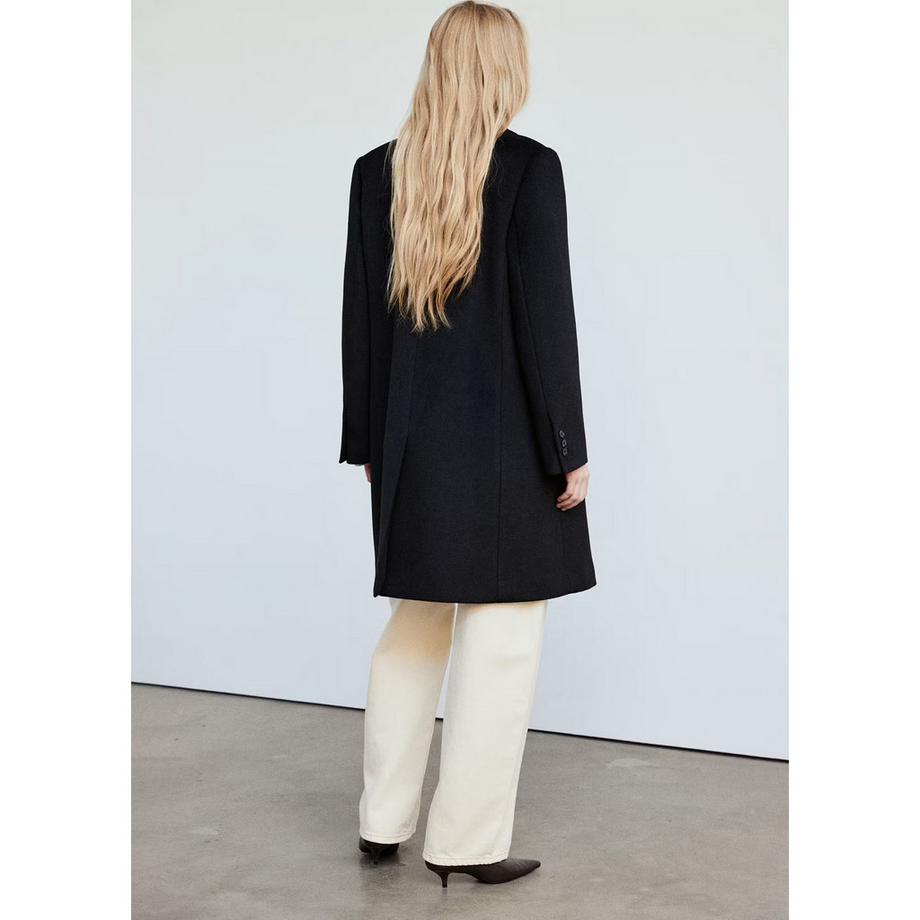 MANGO Manteau Dali à boutonnage simple  