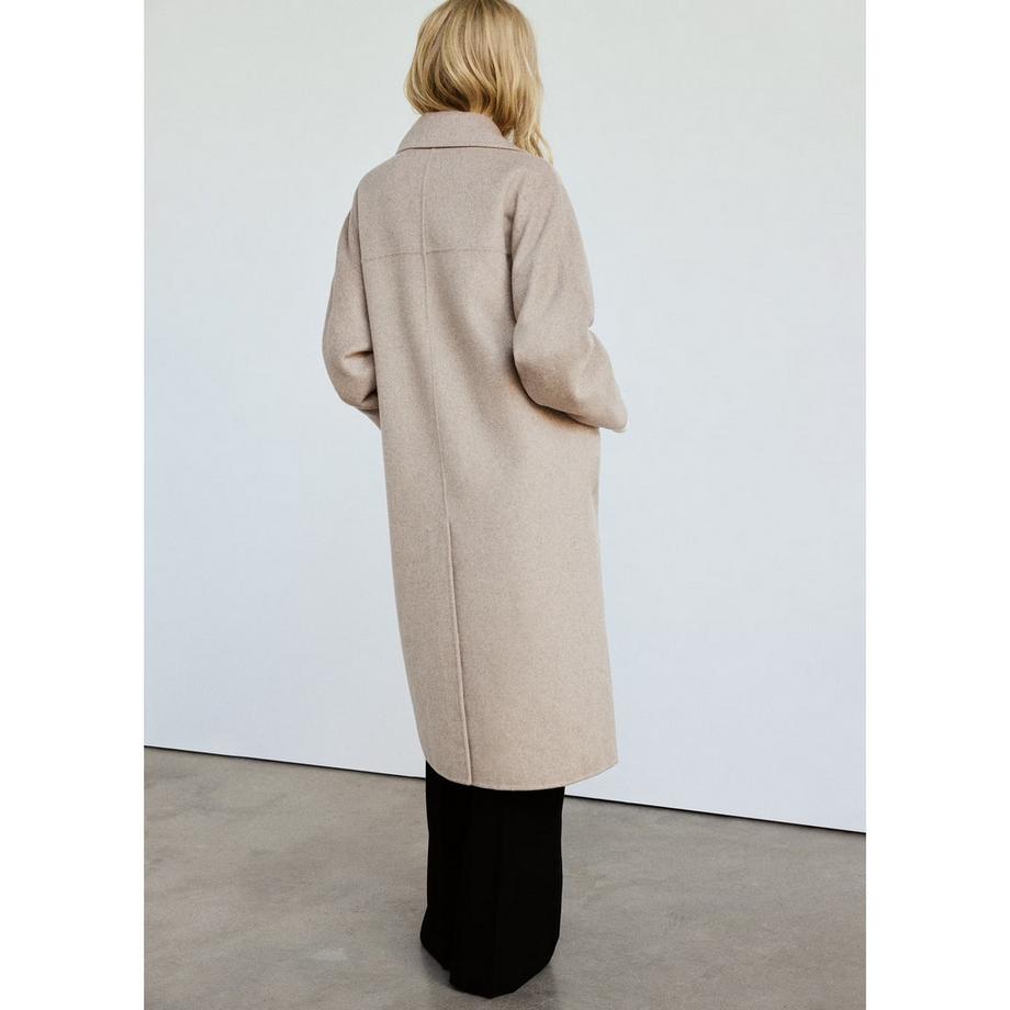 MANGO Picarol Doppelreihiger Langer Mantel  