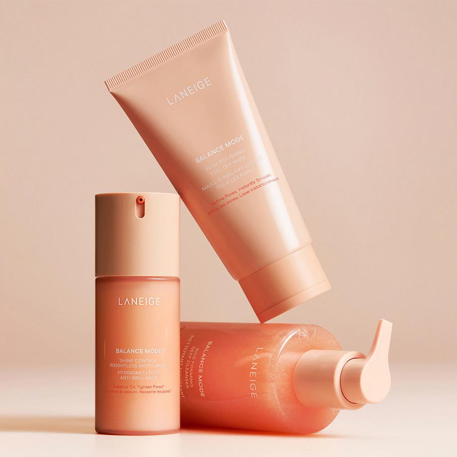LANEIGE  Balance Mode Rice Foaming Deep Cleanser - Detergente Schiumogeno Pelli Grasse 