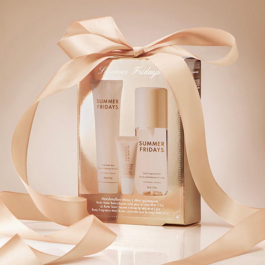 SUMMER FRIDAYS  Marshmallow Minis - Set Corpo, Labbra e Mist (edizione limitata) 