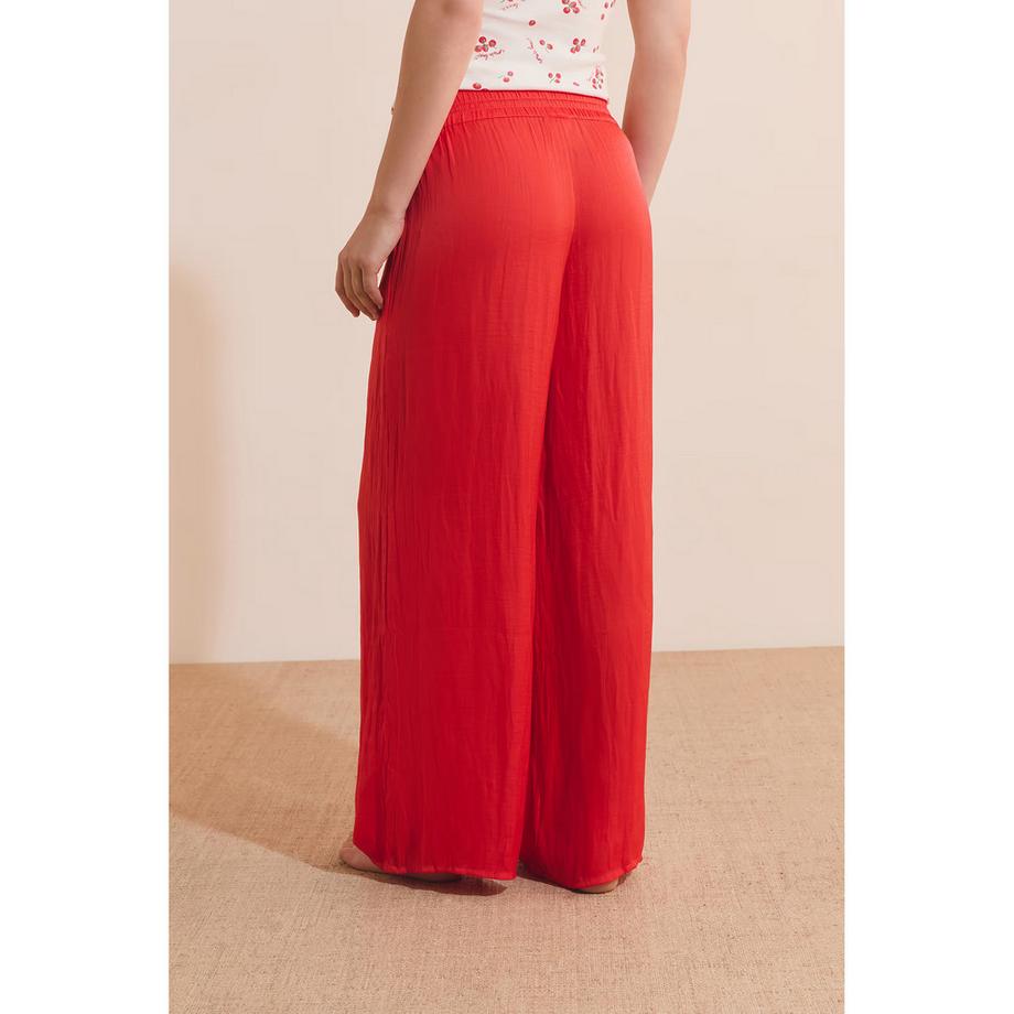 Etam Pantaloni Larghi Satinati con Coulisse  