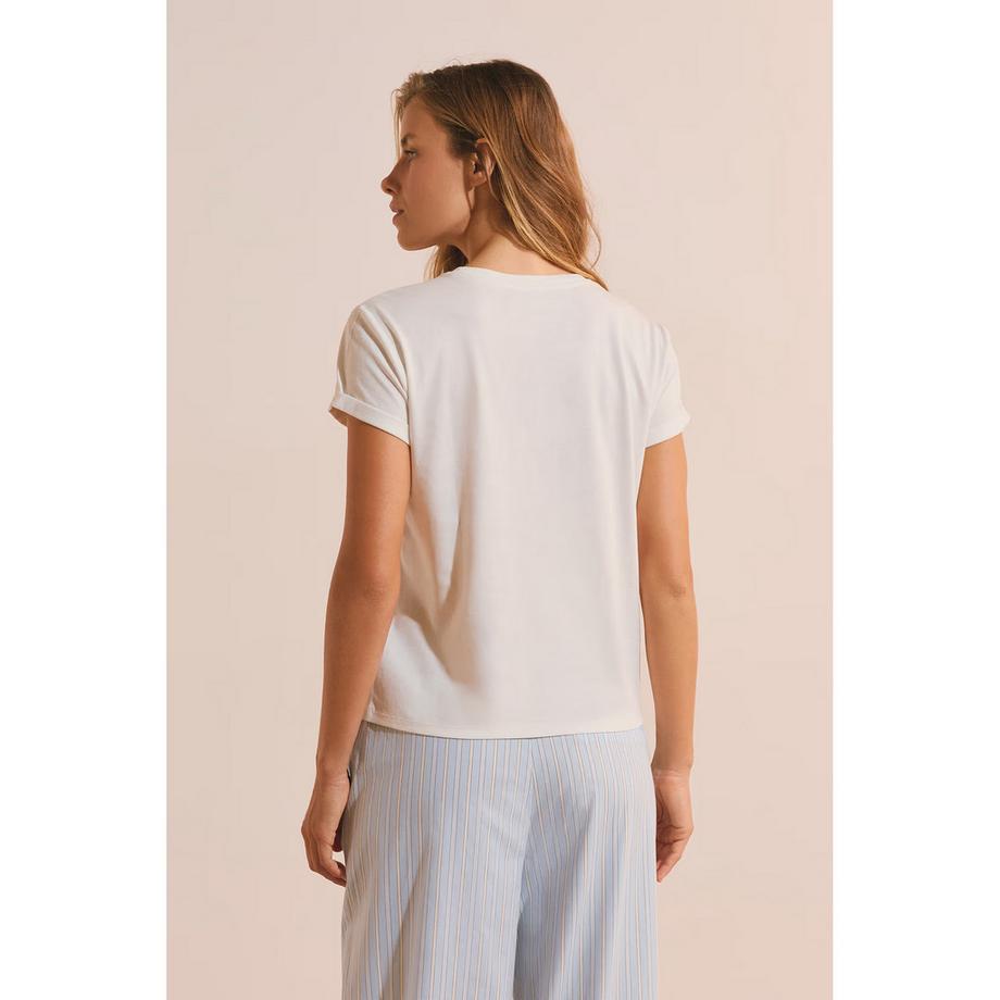 Etam BENNIE T-shirt imprimé croissant manches courtes  