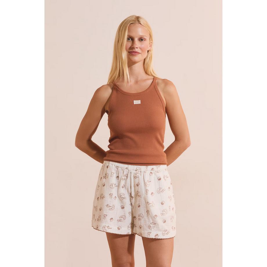 Etam BISCUIT Bedruckte Shorty Shorts  