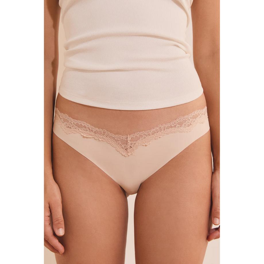 Etam FARA Slip mit Spitzenbesatz  
