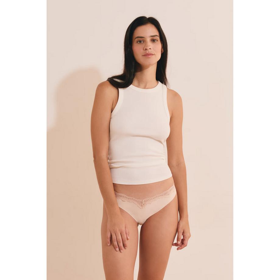 Etam FARA Slip mit Spitzenbesatz  
