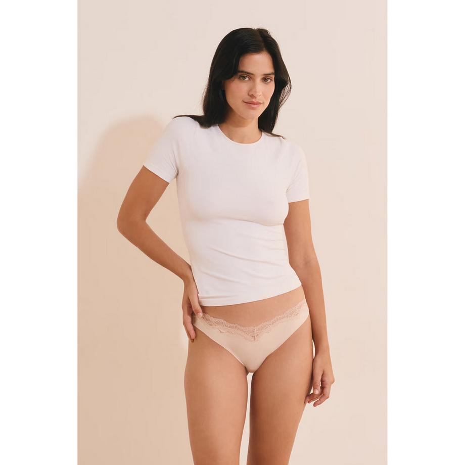Etam FARA Tanga mit Spitzenbesatz  
