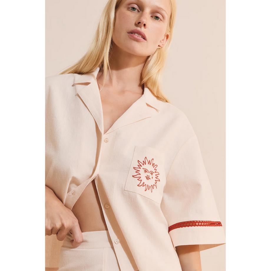 Etam Marine Modern Fit Langarmhemd  