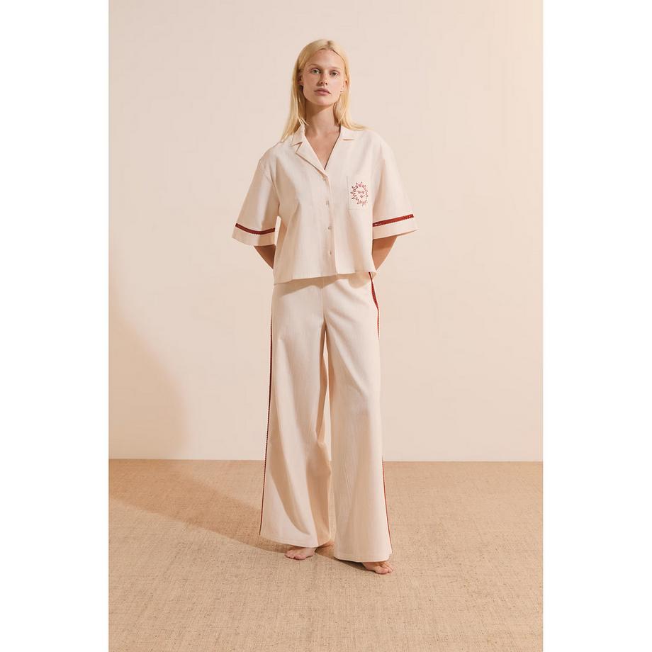 Etam Marine Modern Fit Langarmhemd  
