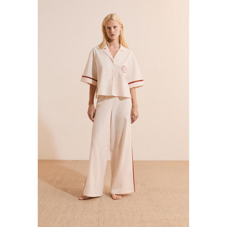 Etam Marine Weit geschnittene Hose  