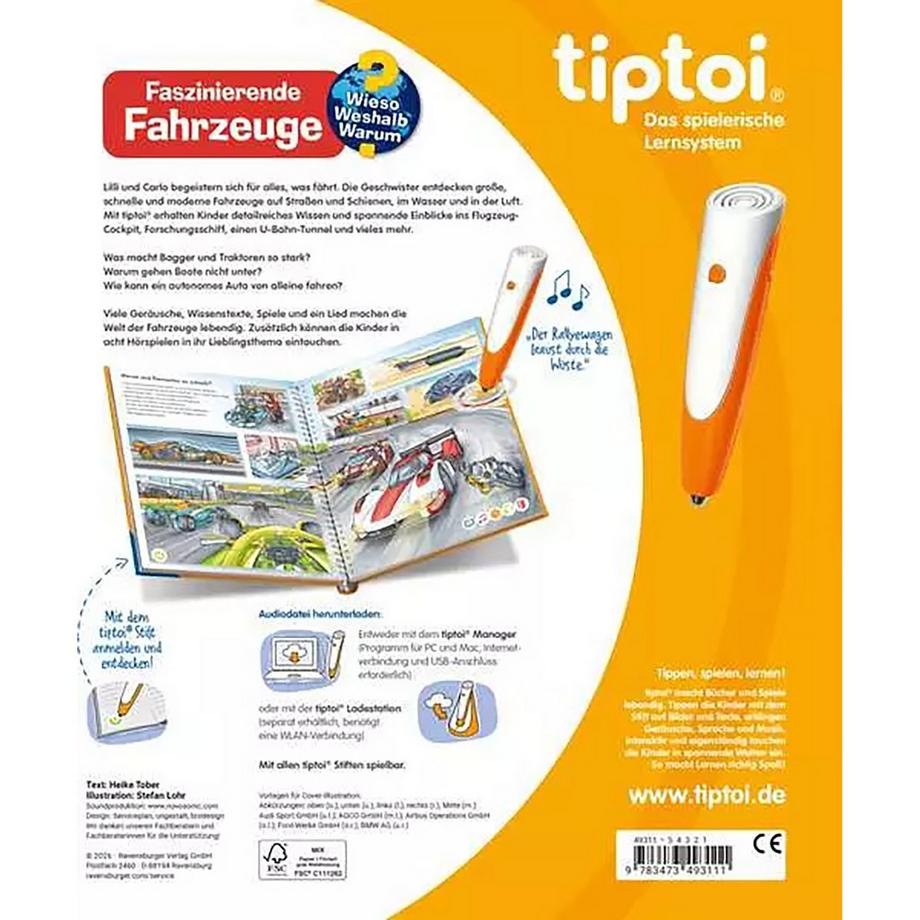 Ravensburger  tiptoi® Faszinierende Fahrzeuge, allemand 