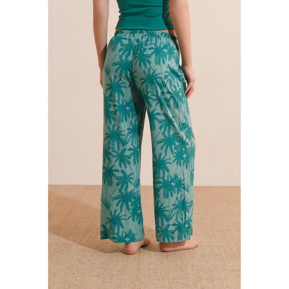 Etam SOLARIS Hose mit Palmenprint und weitem Bein  