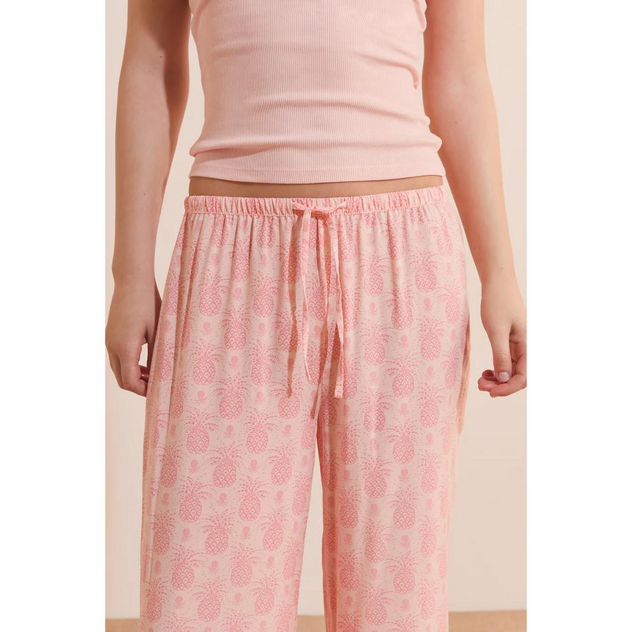 Etam SOLARIS Hose mit Palmenprint und weitem Bein  