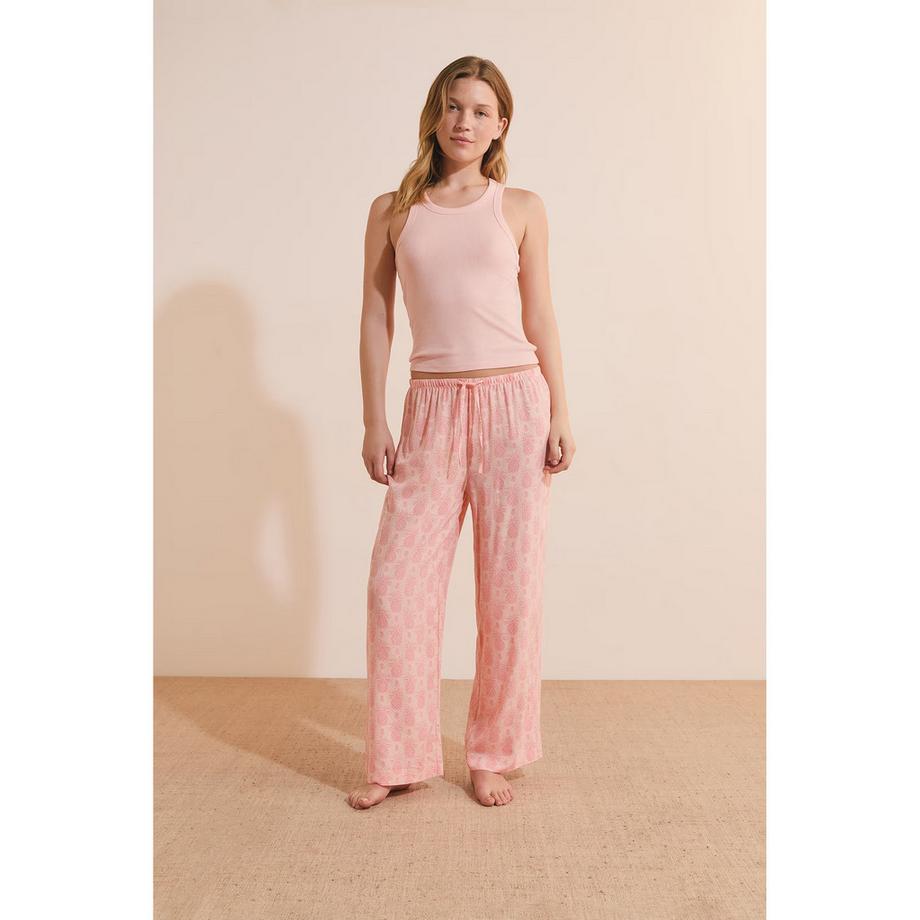 Etam SOLARIS Hose mit Palmenprint und weitem Bein  