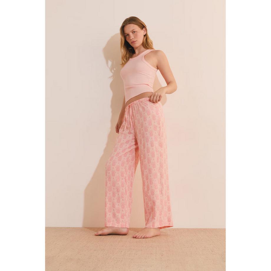 Etam SOLARIS Hose mit Palmenprint und weitem Bein  