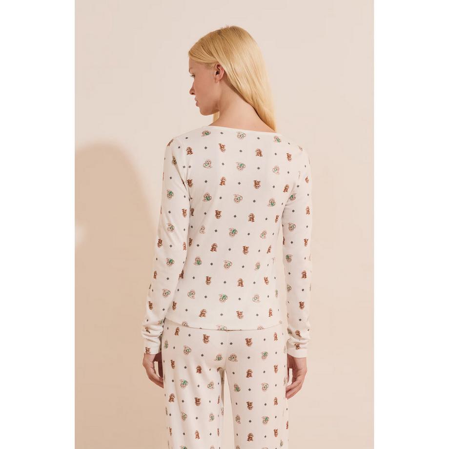 Etam RITA T-shirt a maniche lunghe con stampa animale  